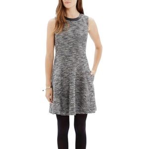 Madewell Anywhere Tweed Dress Sleeveless Heather Gray Fit and Flare size 0